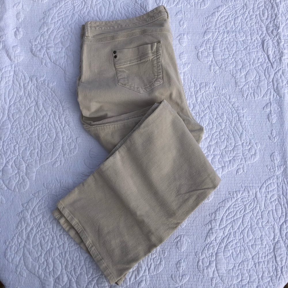 18W Sonoma Cream Corduroy Pants, Bootcut